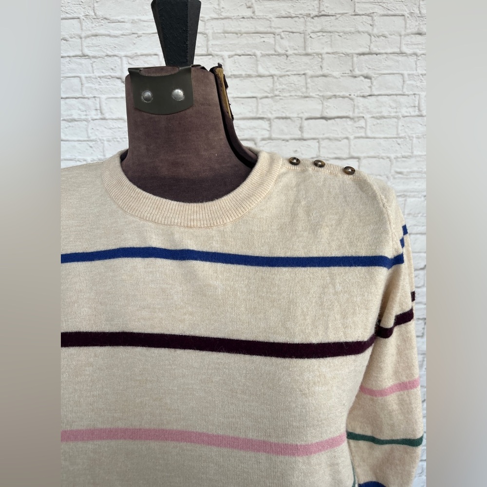 Modcloth Cream Striped Sweater - Picture 4 of 7